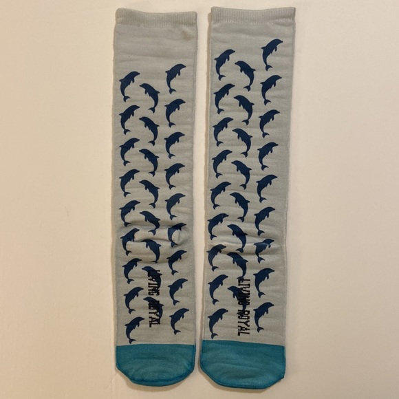 Living royal dolphin socks size OS - Picture 3 of 3